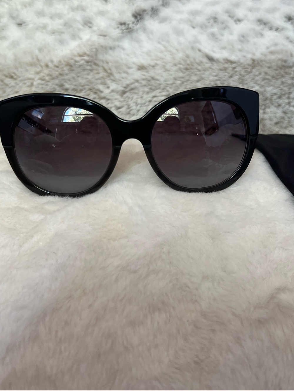 Dolce & Gabbana Women’s Black Oversized Round Sunglasses